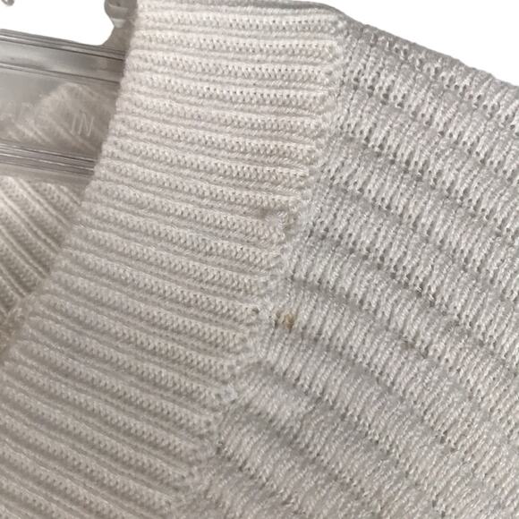 Lane Bryant Long Sleeve Knit Tunic Top White Ivory Sheer Mesh Arch Pattern 18/20 - Picture 11 of 11